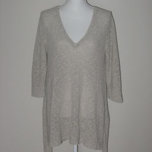 EILEEN FISHER Knit Linen/Cotton Pullover Sweater L